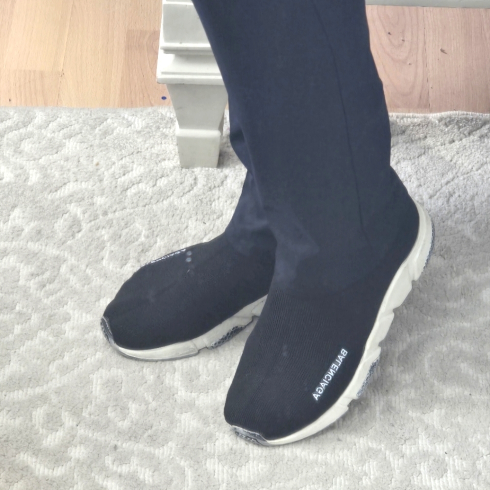 Balenciaga Black Slip-On Sneakers